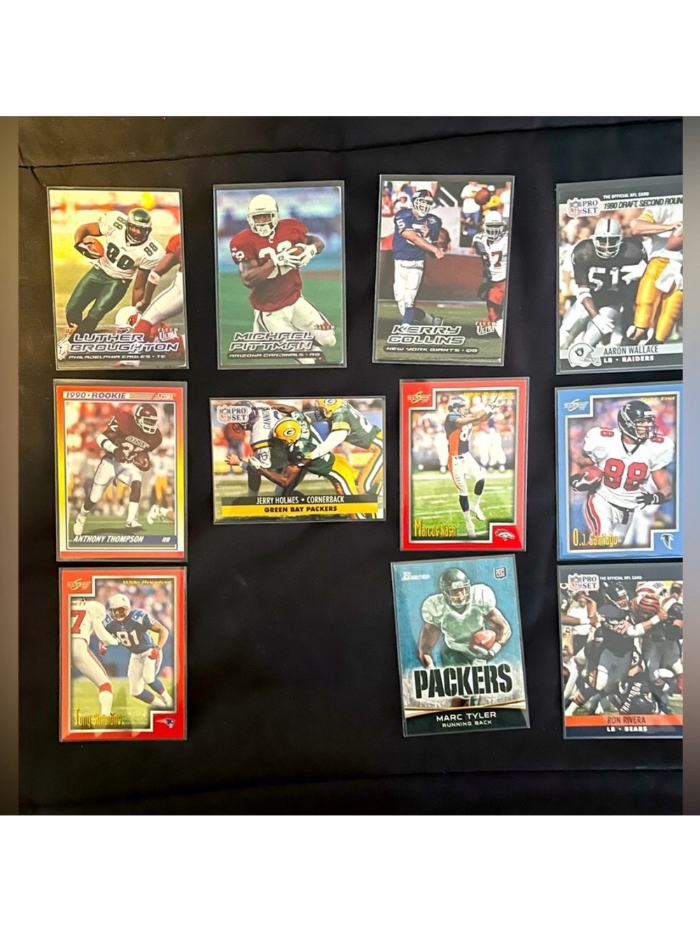 Assorted NFL Football Trading Cards Lot 11 COUNT - Fleer Topps Pro Set Score Etc